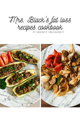 Load image into Gallery viewer, สูตรอาหารลดไขมัน คาร์บต่ำและคีโต Mrs.Black&#39;s Fat Loss recipes ebook#1 (Keto &amp; Low Carb eBook Recipes)