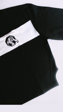 Load image into Gallery viewer, Oversize Training Top Black with White Band Trim and Team Gorilla Embroidered Logo